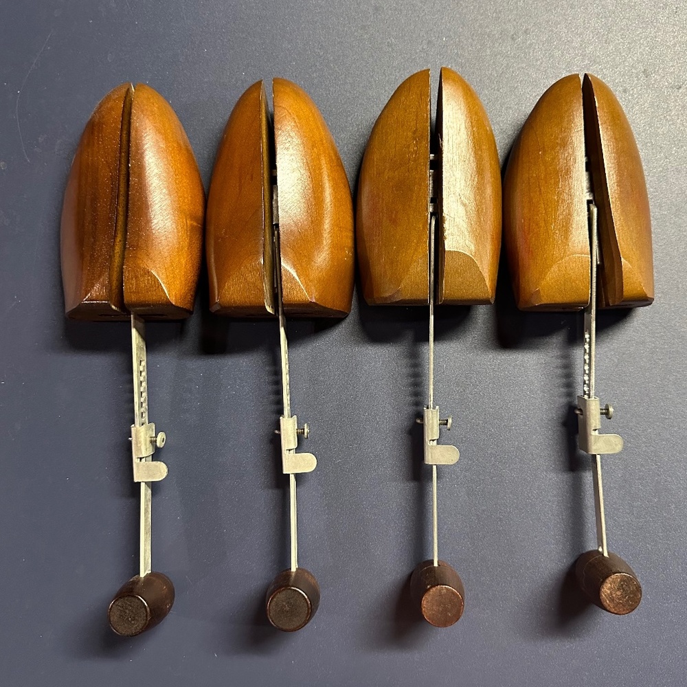 2 Pair Vintage Wooden Shoe Stretchers/Trees